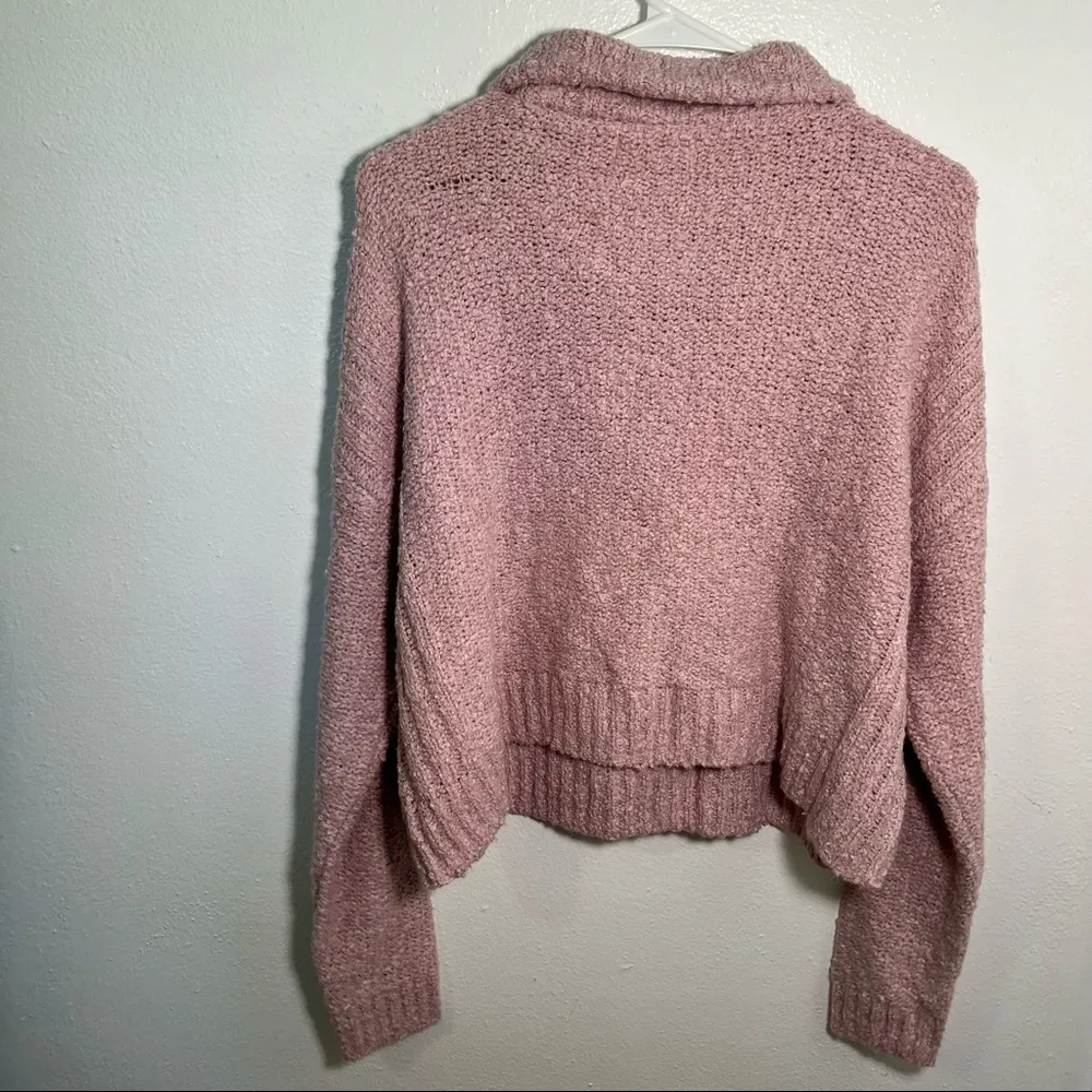 Aeropostale Fuzzy 1/4-Zip Sweater Purple - Image 11