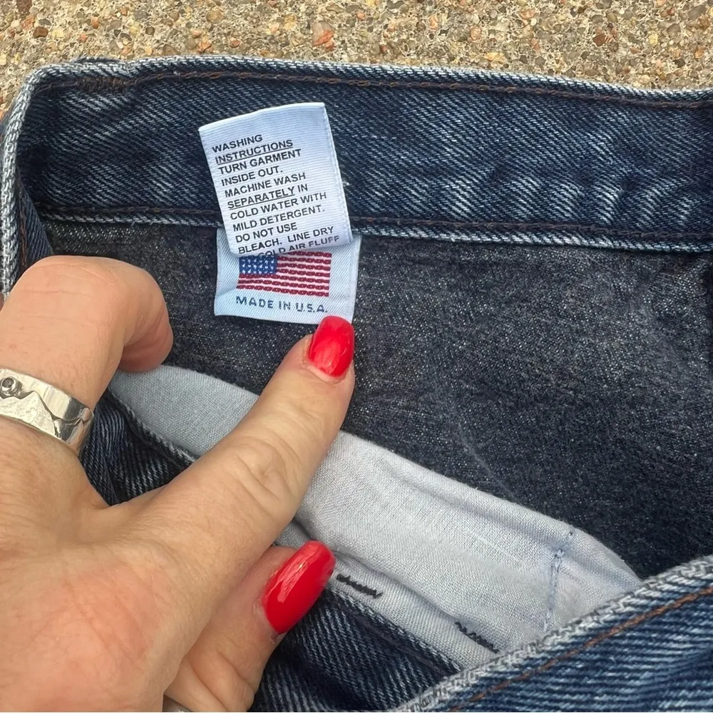 90s Cross J jeans high rise bareback western style with rivet detail down back Blue Size 29 - Image 5