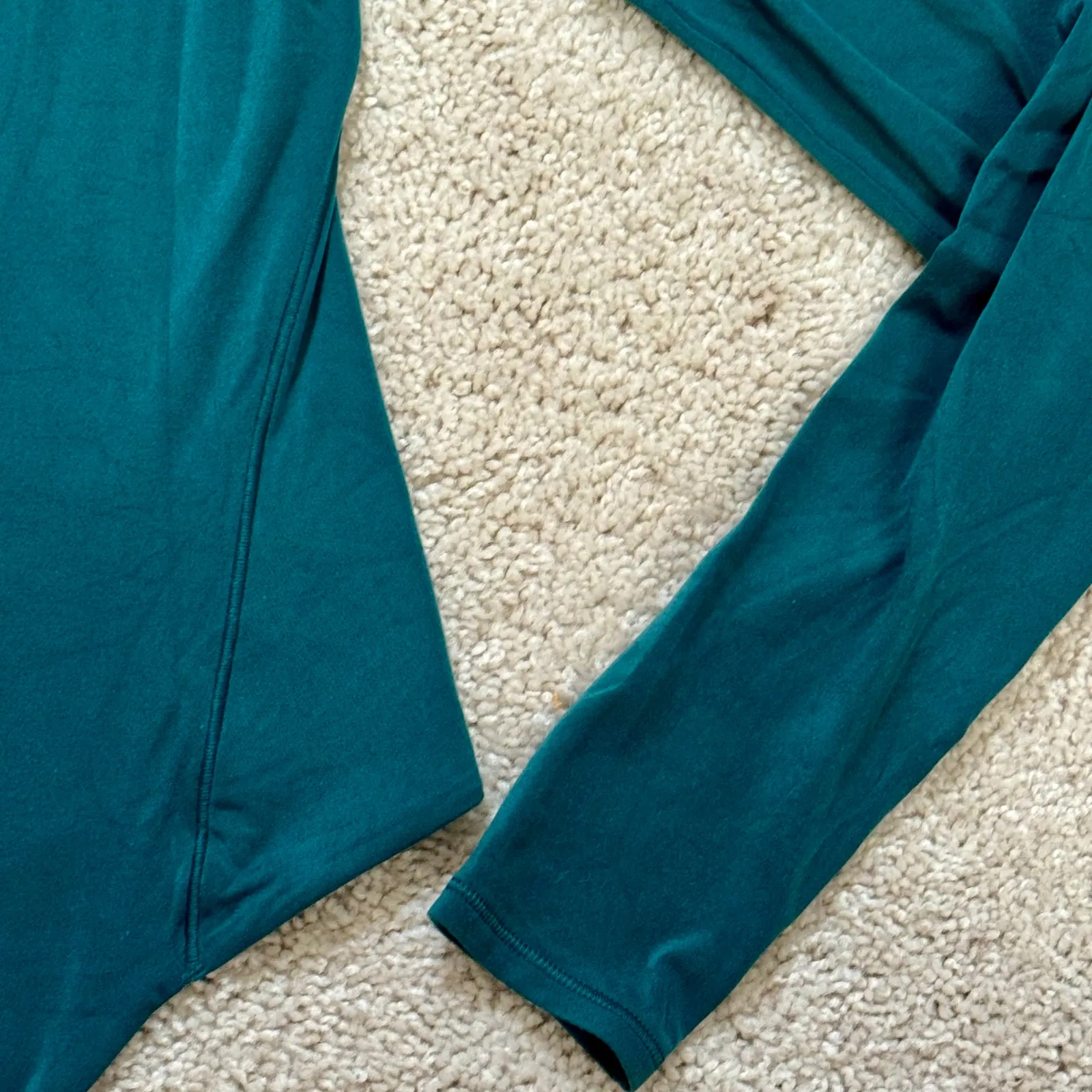 Lululemon Wundermost Nulu Turtleneck Bodysuit Womens Small Teal Career Layering - Image 3