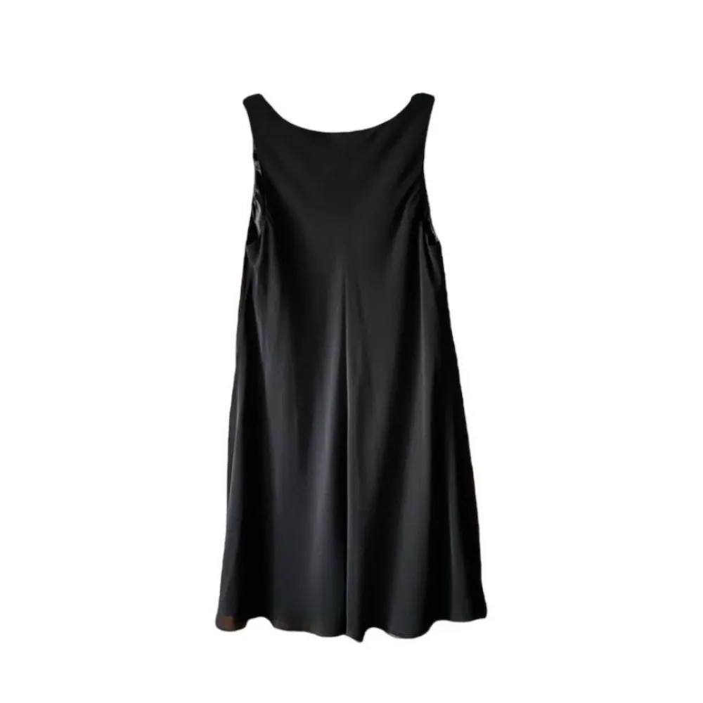 Beaded sleeveless chiffon feel White House black market party dress. size 0. - Image 2