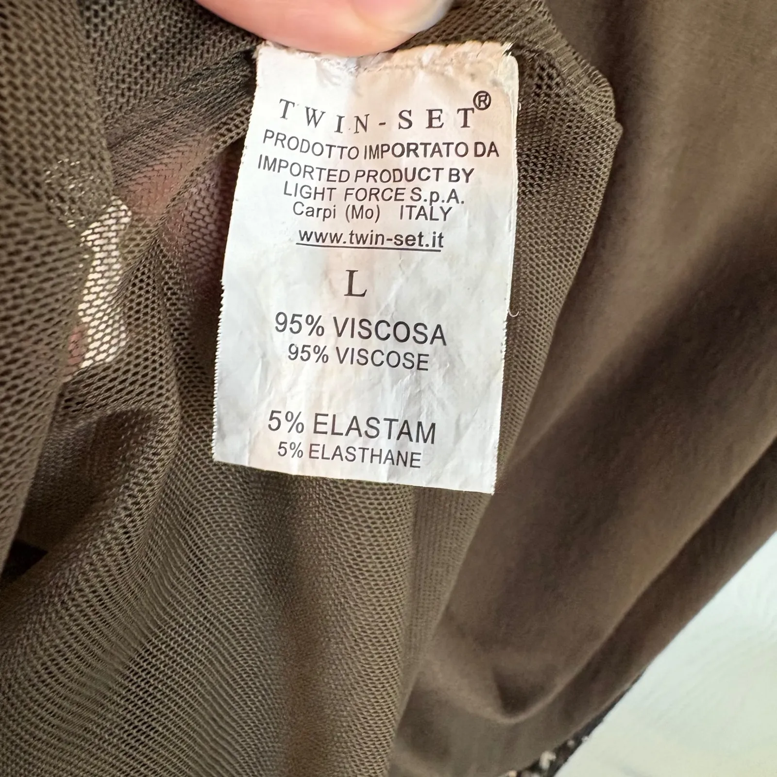 TWIN SET SIMONA BARBIERI Women Silver Sequin Star Tank Dress Olive Green Size L Size L - Image 7