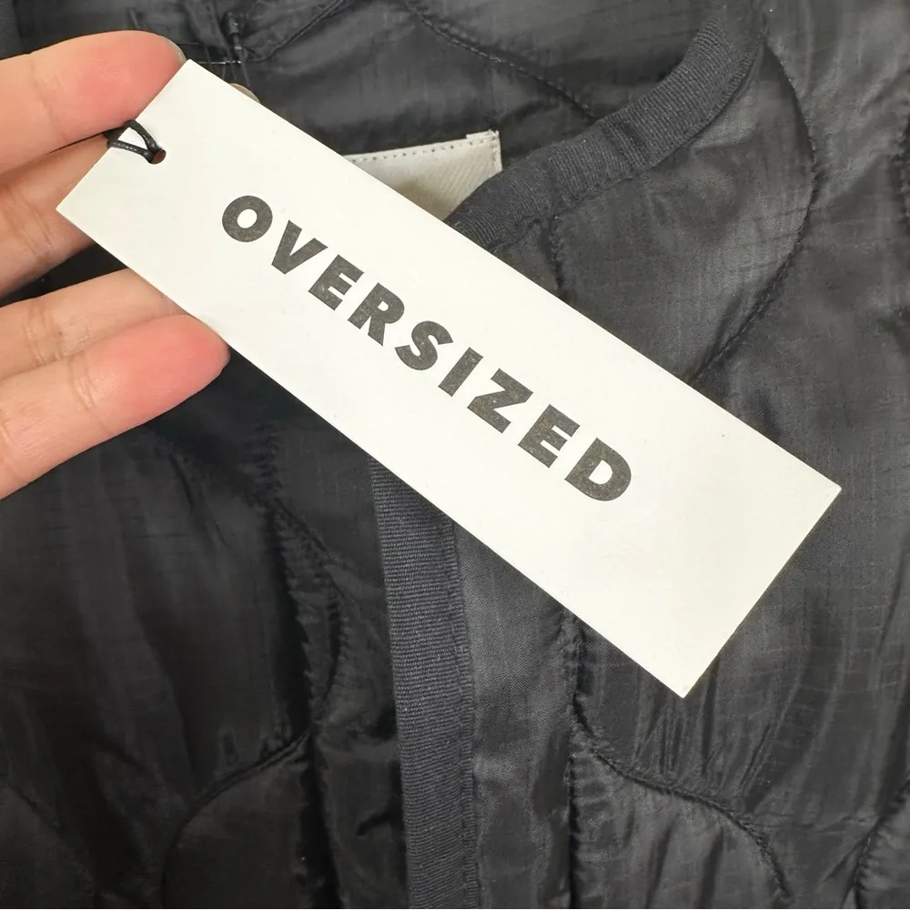 NEW Aritzia Babaton Evergreen Quilted Jacket Womens 2XS Black Oversized Coat - Image 10