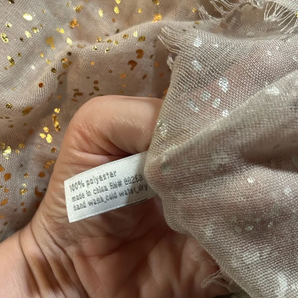 Gold Speckle Beige Scarf - Image 6