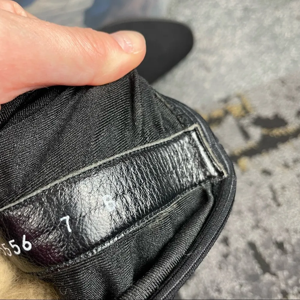 Stuart Weitzman Black Suede Lace Up Ribbed Sock Calf Stretch Moto Boots Sz 7 - Image 11