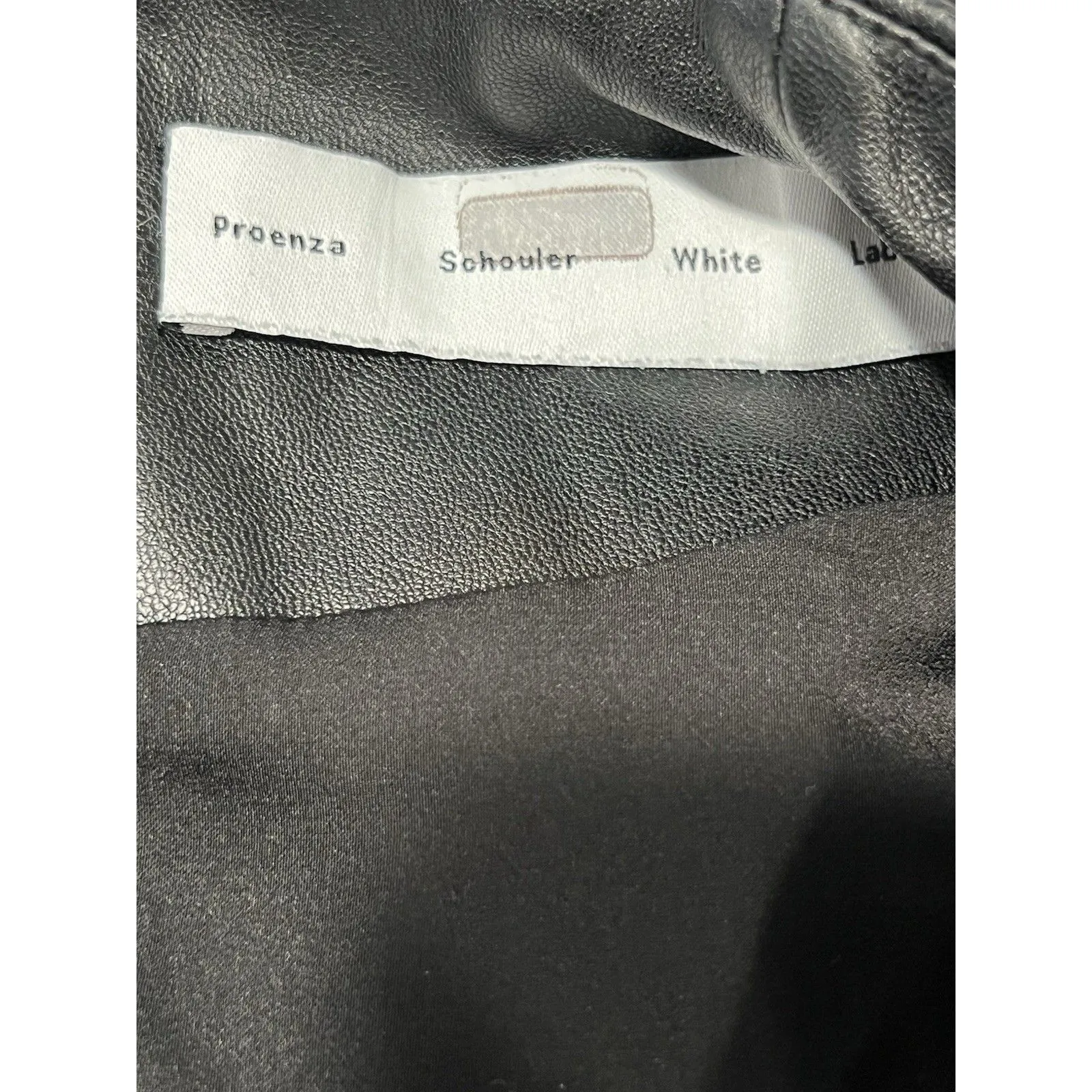 RTR Proenza Schouler White Label Esther Faux Leather Midi Dress Size 6 - Image 16