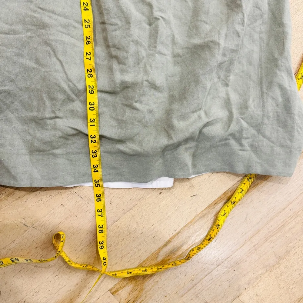 Jacquemus Linen La Robe Laurier Midi Dress Sage Green - Image 14