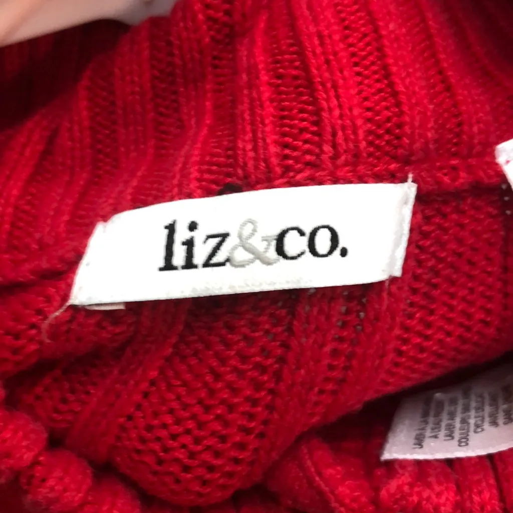 Liz and co. Red, white and blue sweater size small Red - Image 2