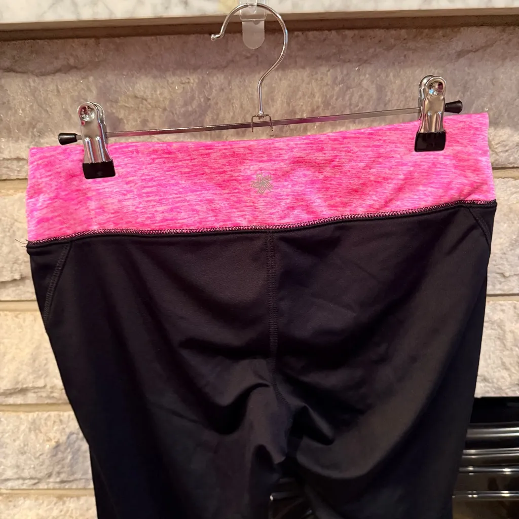Tek Gear Pink and Black Leggings Athleisure Yoga Pilates Medium - Image 3
