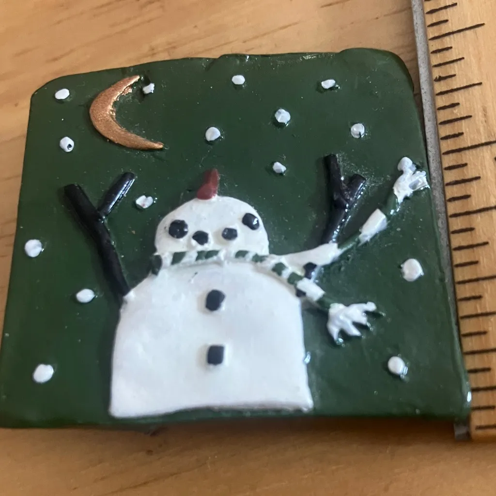 Festive Snowman brooch White - Image 2