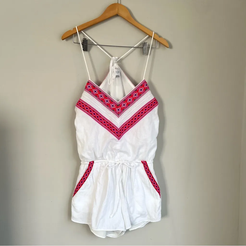 Revolve Saylor White Sleeveless Romper Size XS - Image 2