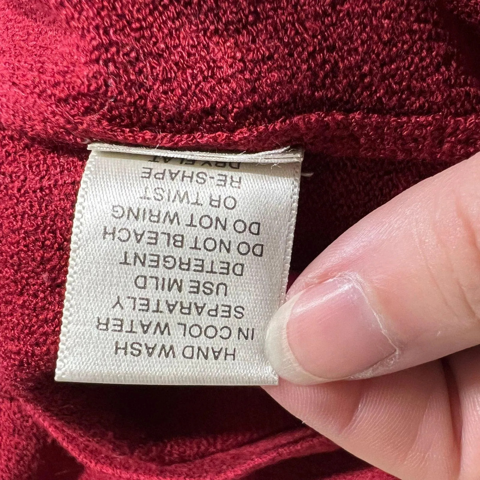 Christopher & Banks Womens Knit Cardigan Sweater Button Up Long Sleeve Red Med - Image 9