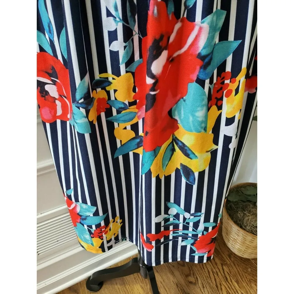 Tickled Teal Women's Polyester Round Neck Short Sleeve Knee Length Dress S - Image 3