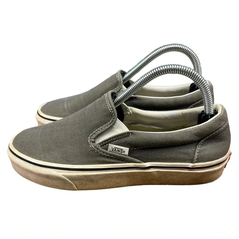 VANS Classic Slip-On Charcoal Gray Unisex‎ Canvas Sneakers Men's 6.5/Women's 8.0 - Image 5