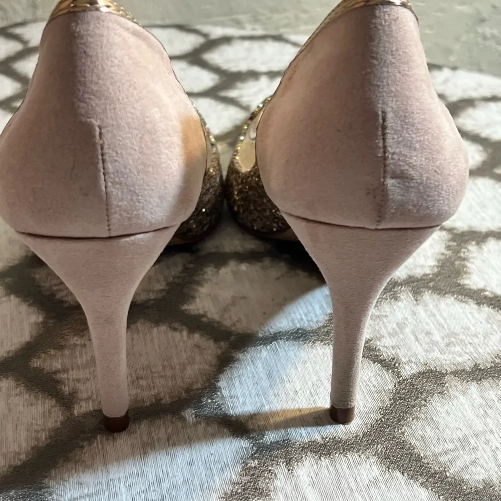 Gold and Silver Heels with Glittery Sparkle Size 8 - Image 7