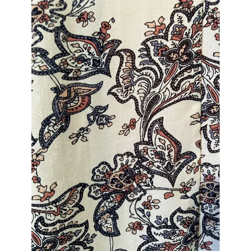 Lane Bryant Long open front kimono Navy white floral one size Boho Chic - Image 4