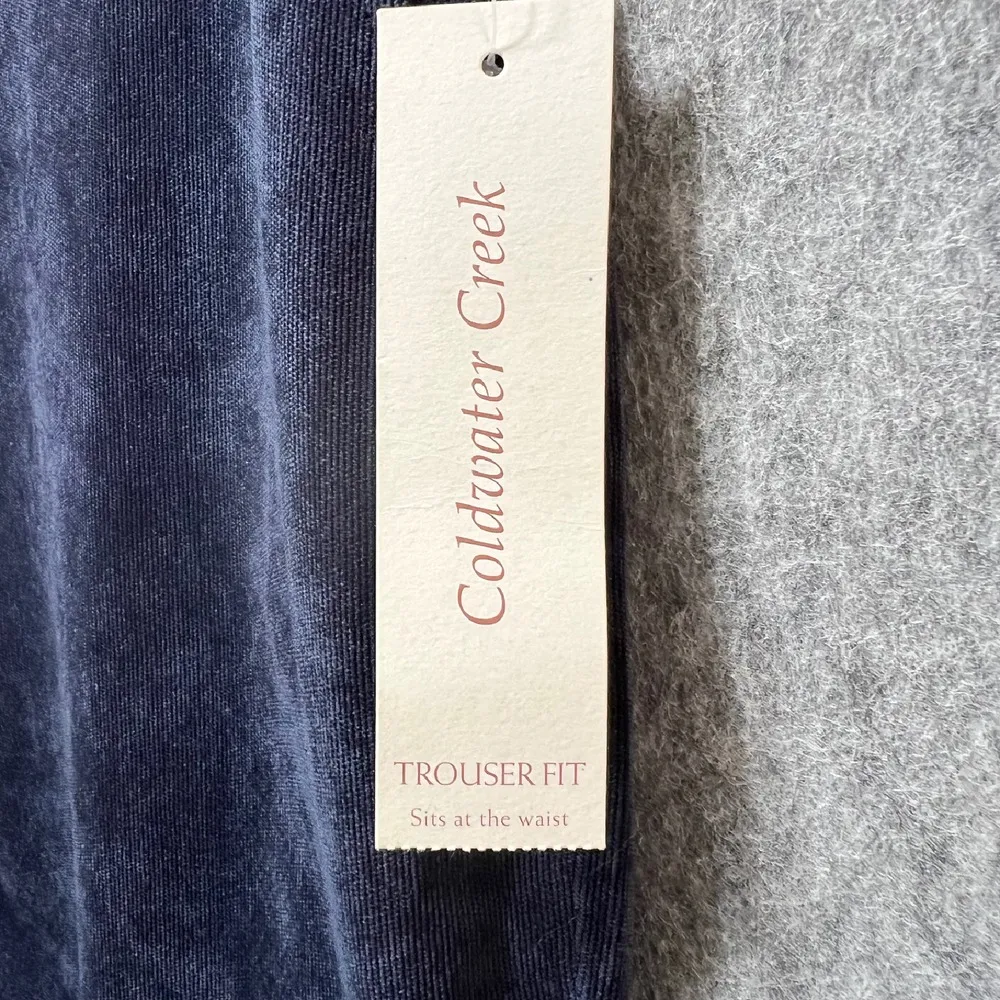 Coldwater Creek Corduroy Pants Trouser‎ Fit Bootcut Relaxed Navy P10 Dark Blue - Image 11