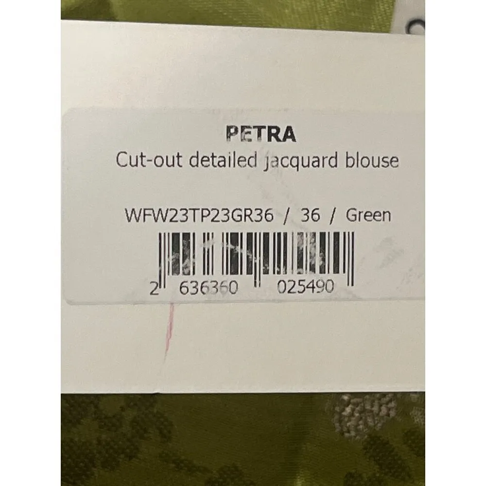 SIEDRES Petra Top in Green 38 4 New Womens Tie Cut out Blouse long sleeve Size undefined - Image 10