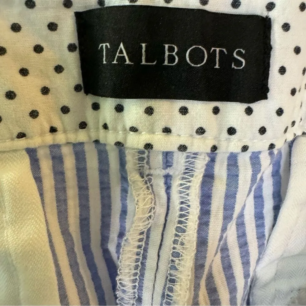 Talbots Perfect Crop Pants At Waist Slim Leg Seersucker Women’s Size 10 NWT - Image 10