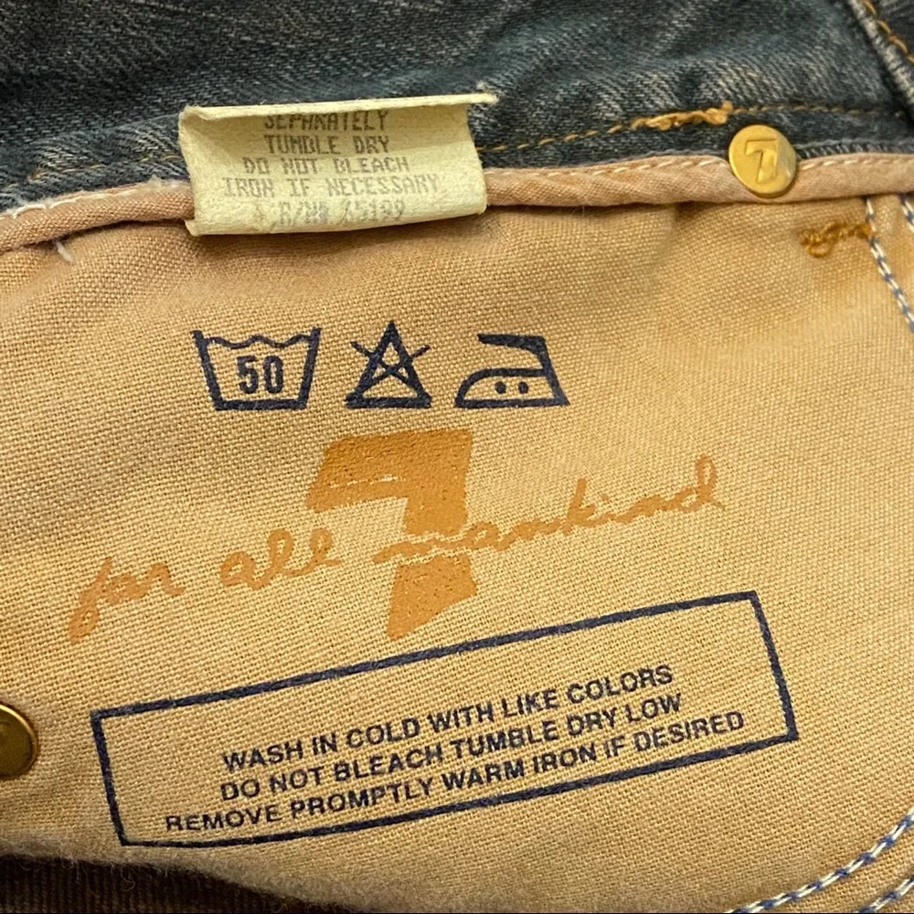 7 For All Mankind Distressed Denim Skirt 27 - Image 14