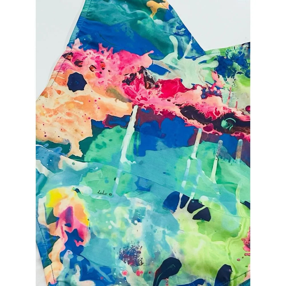 NEW Robb Lulu S One Piece Bathing Suit Jungle Jane Low Open Back Swimwear Pool Blue - Image 6