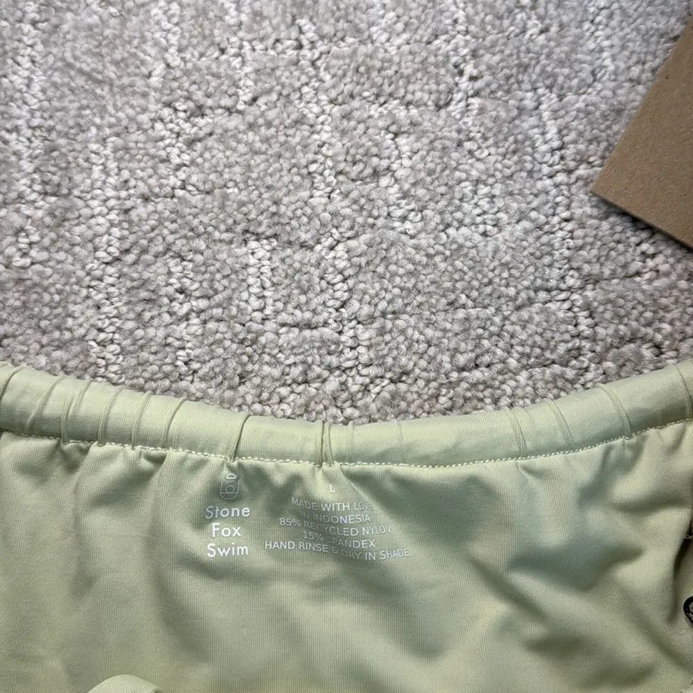 NEW NWT Stone Fox Swim bikini set Bijou Bottom + Lele Top aloe wash light green - Image 7