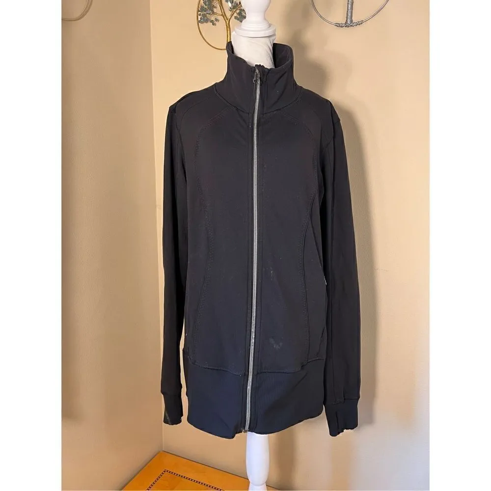 Lululemon Black Daily Yoga Full Zip Lightweight Jacket Size 10 - Image 2
