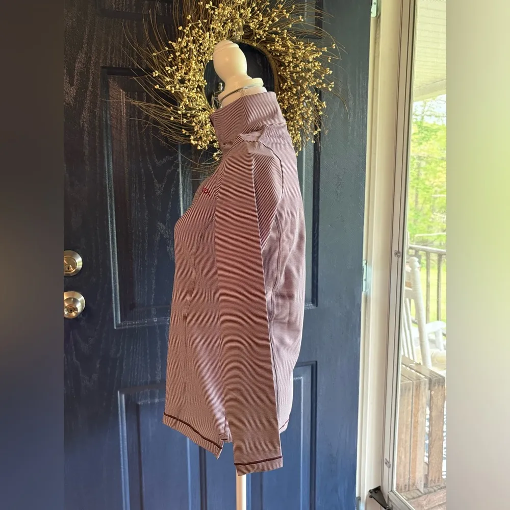 Peter Millar Long Sleeve Fitted Polo 1/4 Zip. Virginia Tech Hookies Wrestling - Image 3