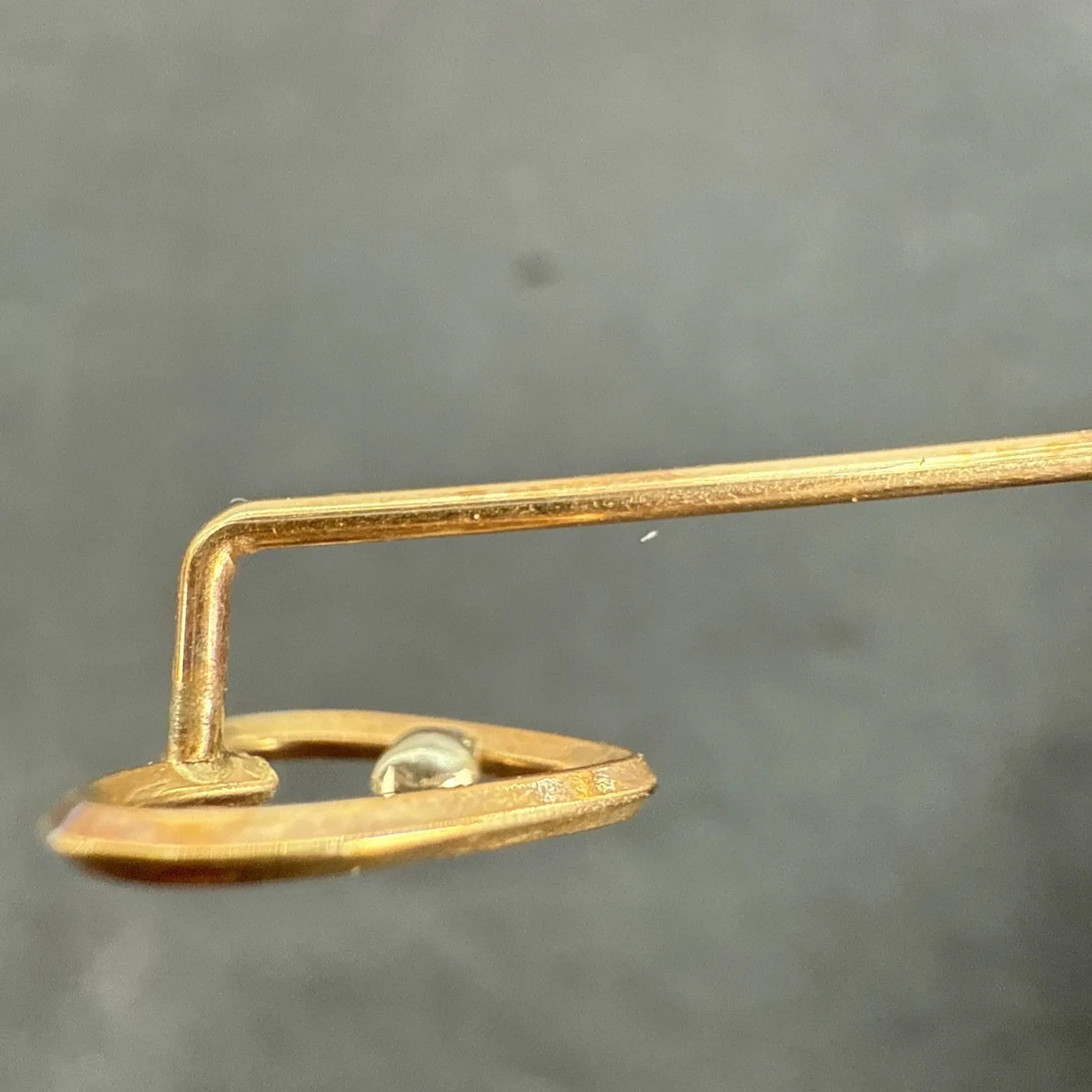 Vintage Krementz Gold Tone Open Heart With Rhinestone Stick Pin Hat Lapel - Image 14