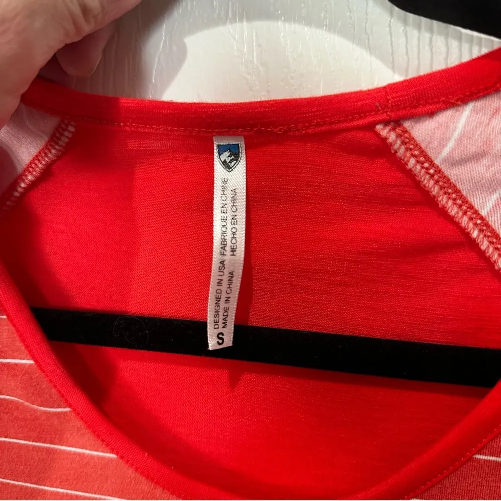 Kuhl orange Black Striped‎ Fitted Short Sleeve Tee - Image 3