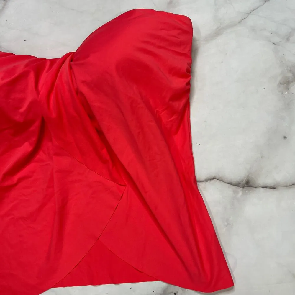 Vince Camuto Draped Bandini Top Size M Watermelon Red/Pink New - Image 3