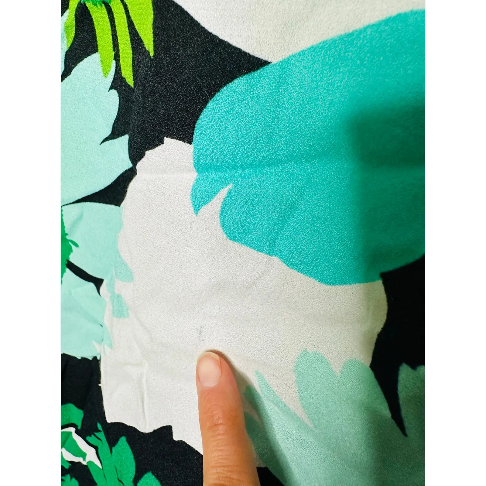 AFRM Electric Green Floral Print 70s Psychedelic High Waist A - Image 13