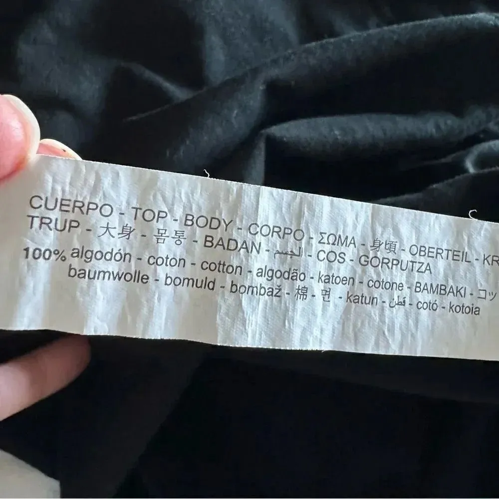 Zara Women’s Black Solid Crewneck Cotton Essential Sleeveless T-Shirt SZ S #1164 - Image 11