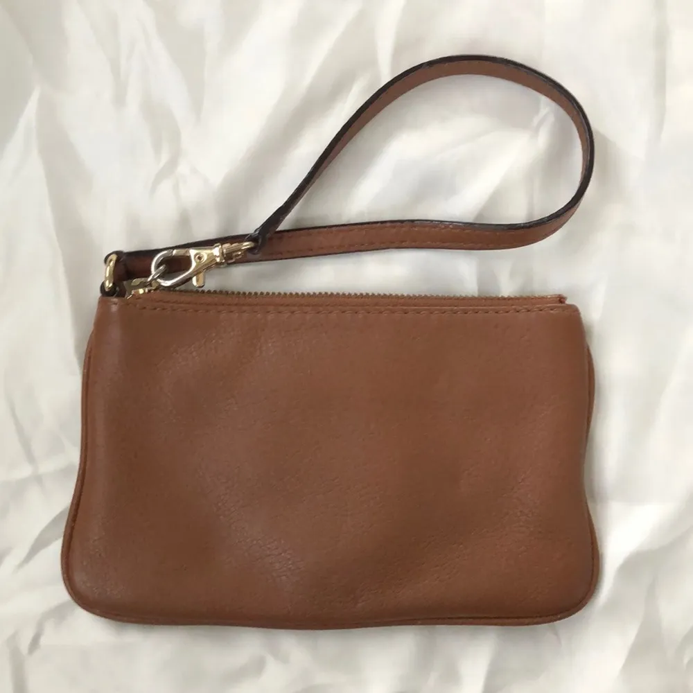 Michael Kors Brown Pebble Leather Wristlet - Image 3