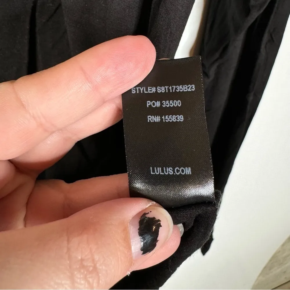 Lulu’s Black Long Sleeve Asymmetrical‎ Bodysuit Size Xlarge - Image 9