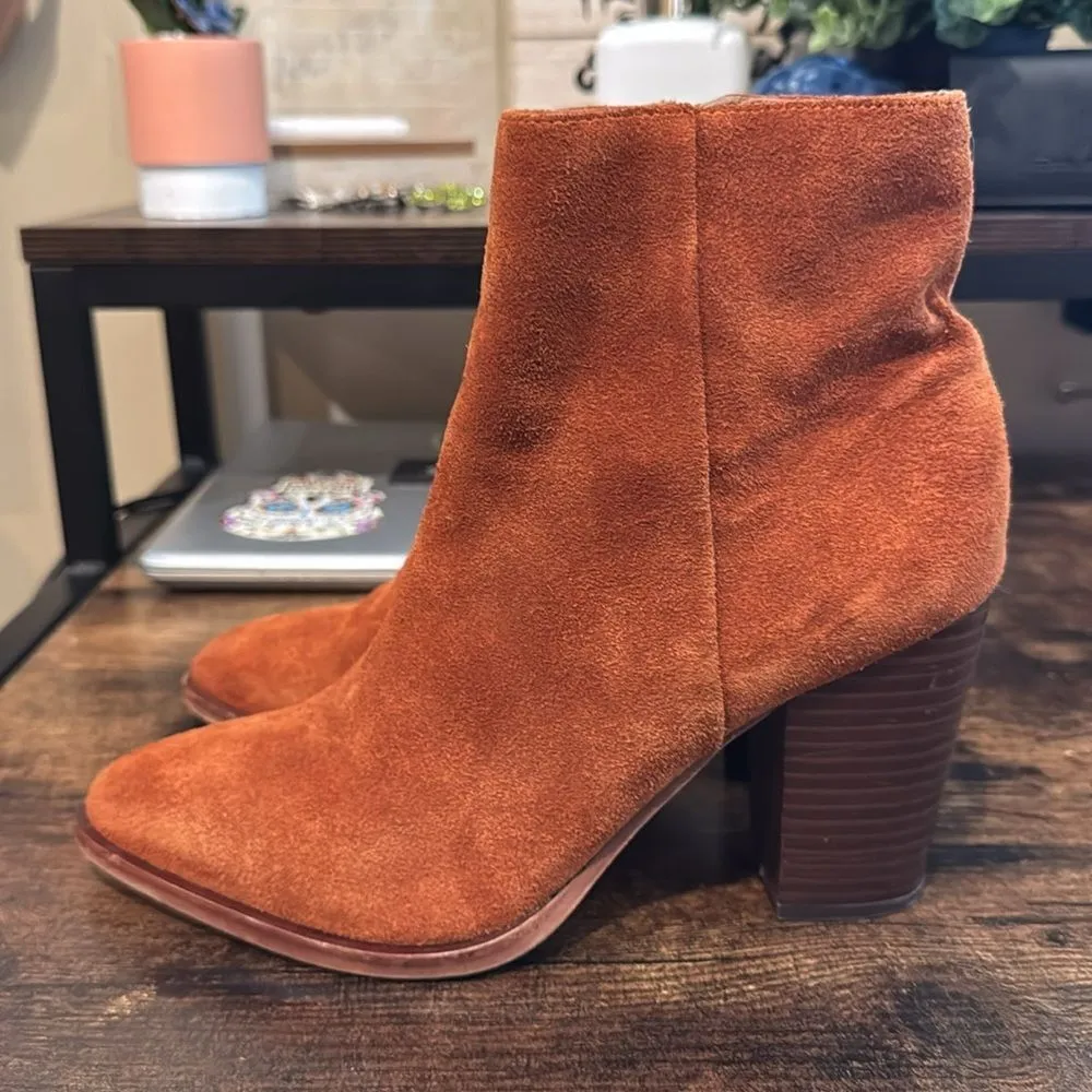Sam Edelman Rust Brownieh Orange‎ Booties size 7 - Image 3