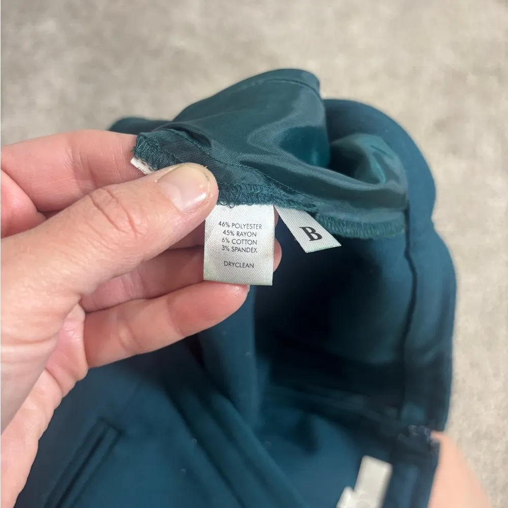 Loft Pencil Skirt Unlined Teal Green Size 0 Preppy Academia Professional Career - Image 3