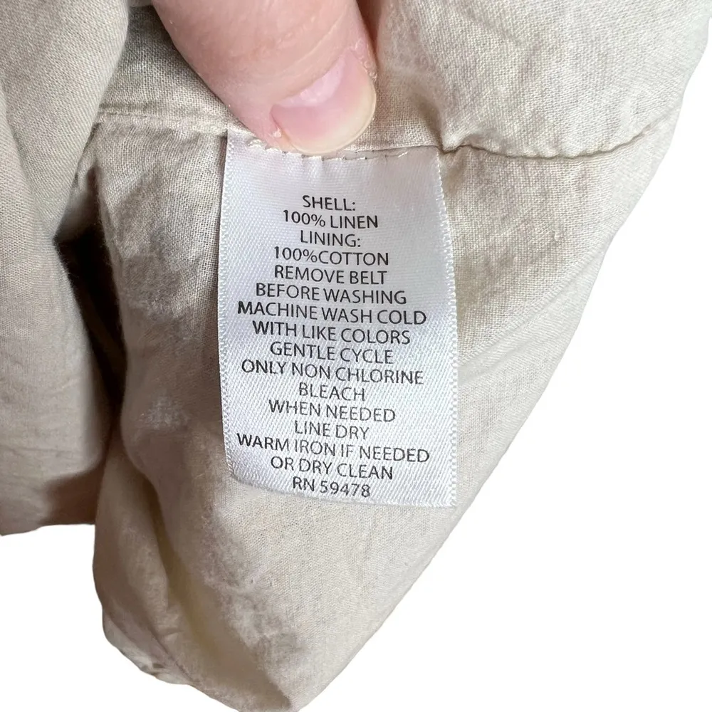 Cynthia Rowley 100% Linen Geometric Ikat Sleeveless Sheath Dress - Image 11