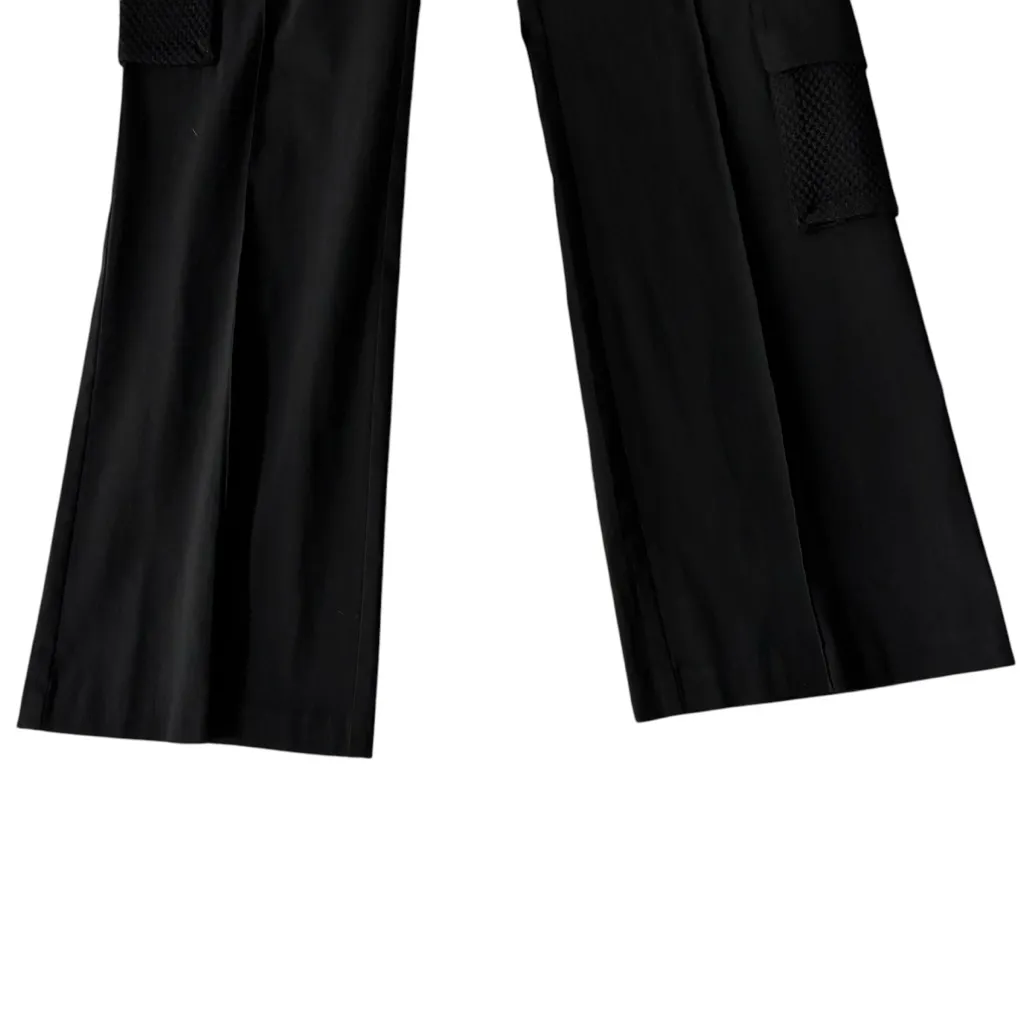 Bisou Bisou Michele Bohbot Black Cargo Style‎ Pants Side Pocket Wide Leg Size 8 - Image 5