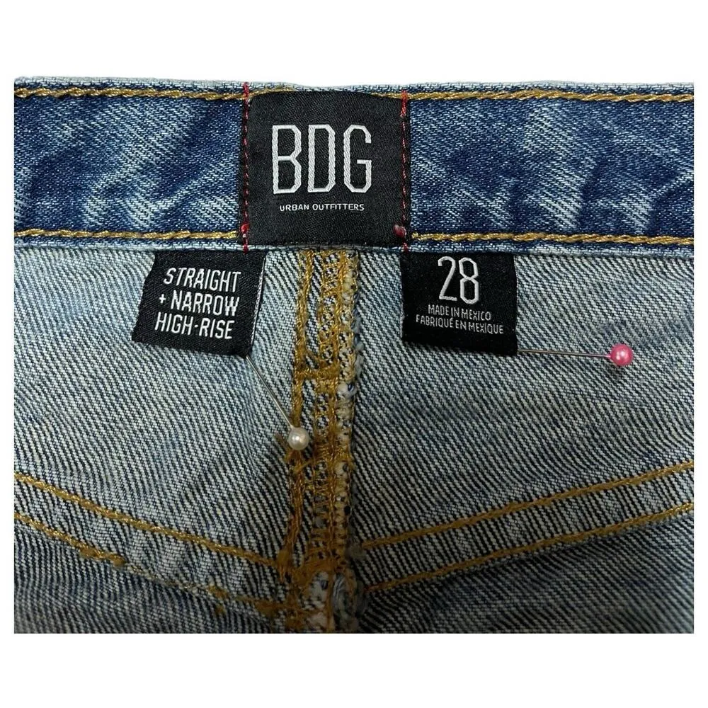 BDG Urban Outfitters Jeans Womens 28 Cassidy Button Fly Straight Narrow High - Image 11