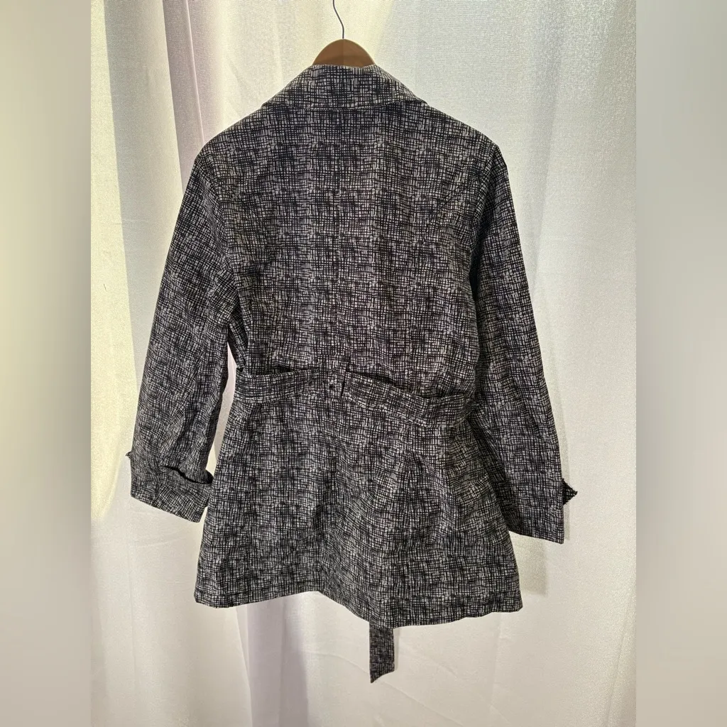 Faded Glory Birch Print Trench Rain Coat‎ 1X EUC - Image 4