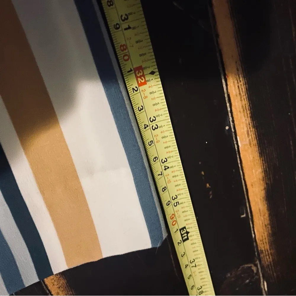 Zara Tan and Blue Wide Leg Pants - Image 7