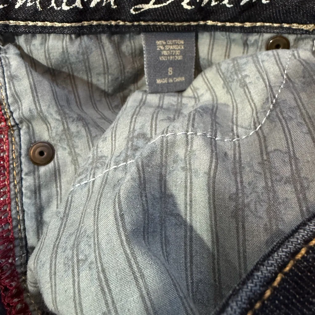 Converse One Star Skinny Jeans Premium Denim Zip Front Pockets Women’s Size 8 - Image 3