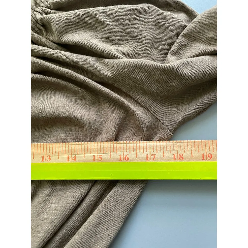 Sundry Brown Cappuccino Elastic Neck Raglan Sleeve Smocked Dress Size 0 - Image 11