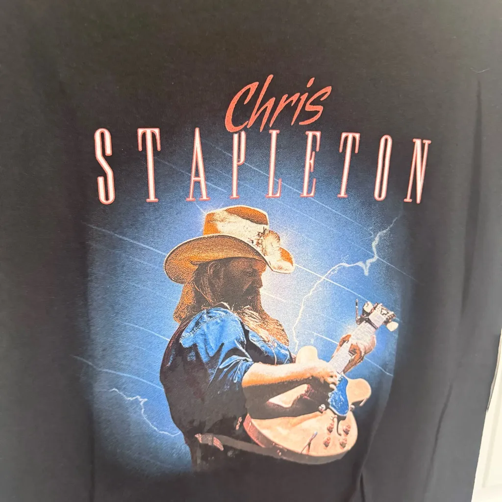 NWT Chris Stapleton x Forever 21 Black Short Sleeve Tee - MEDIUM - Image 2