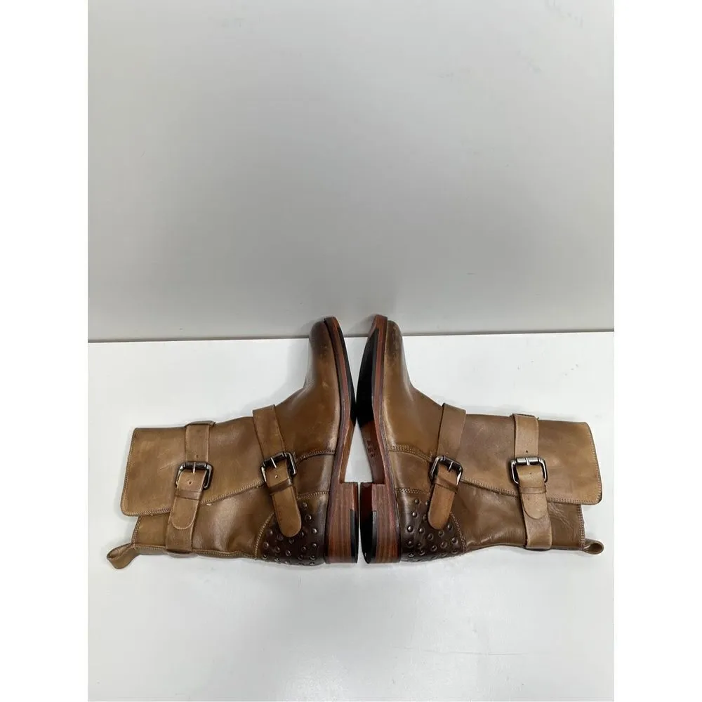 Vintage Foundry Co Distressed Leather Sherry Buckle Boots Vintage Inspired 6 Brown - Image 7