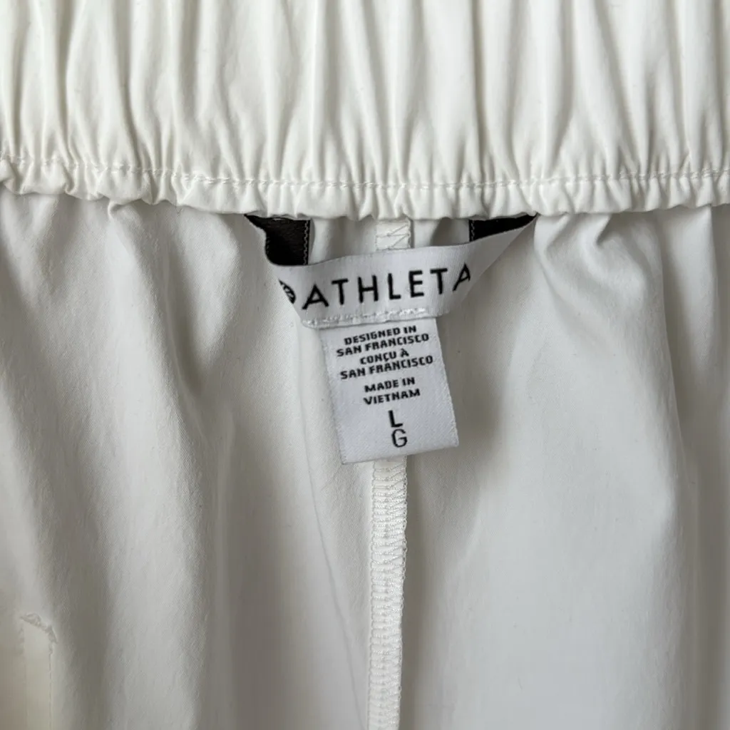 Athleta White Drift Mid Rise Poplin Bermuda Short - Image 7