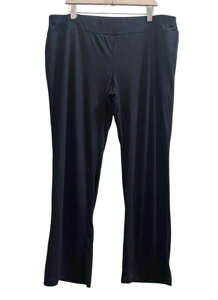 Chico’s Weekend Black Jersey Knit Pant Plus Size 16 Minimalist Lagenlook Lounge - Image 2