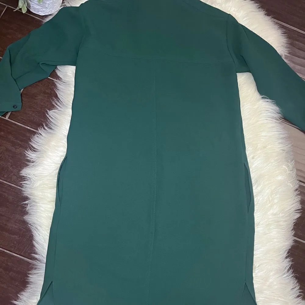 🎉👗HP👗🎉Madewell Moviehouse Shirtdress hunter green sz small - Image 6