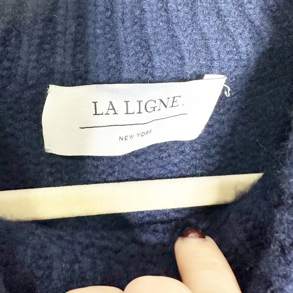 La Ligne Womens Mini Marin Sweater Striped Wool Cashmere Blend Red Blue Size M Size M - Image 7