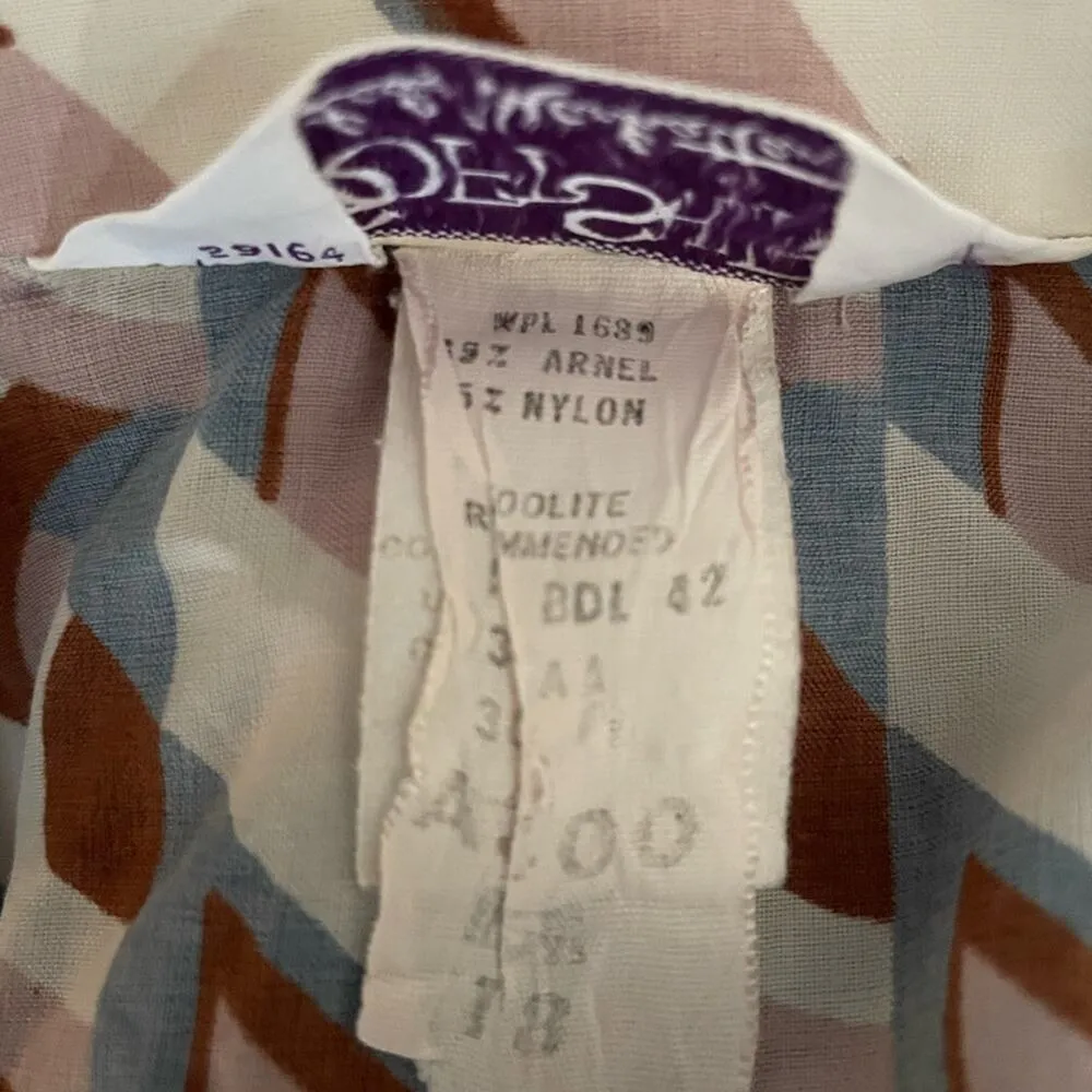 70s dagger collar groovy shirt Blue Size L - Image 10